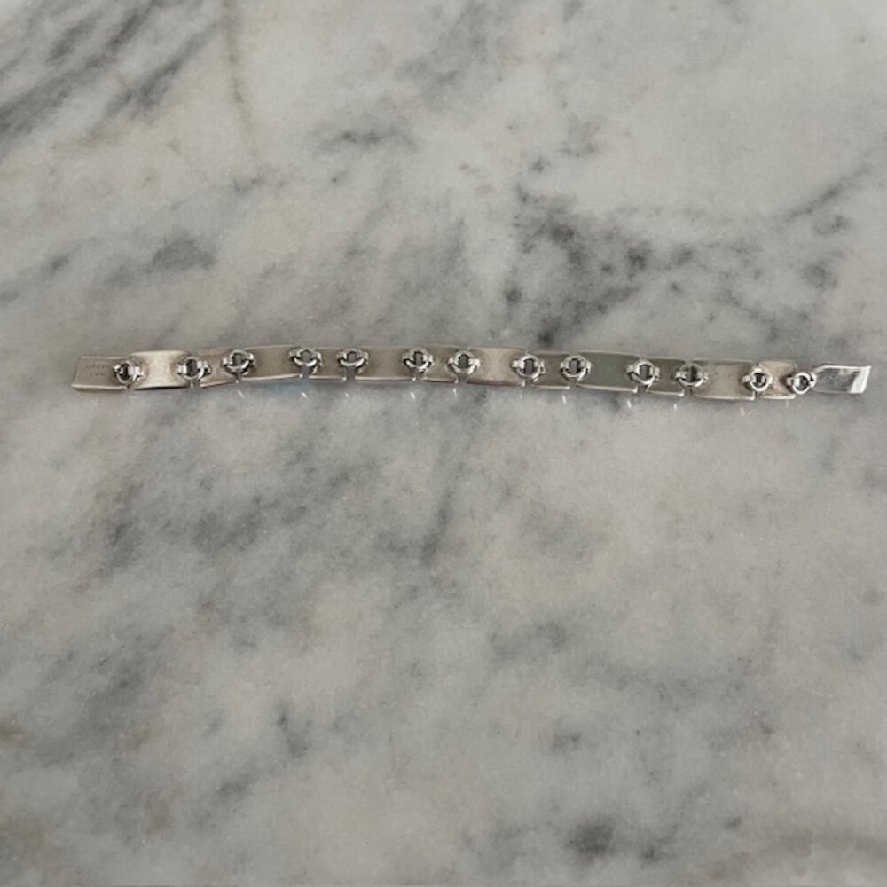 Vintage Taxco Multi Gemstone Bracelet 925 Silver from Mexico - 7.25" - Picture 6 of 7